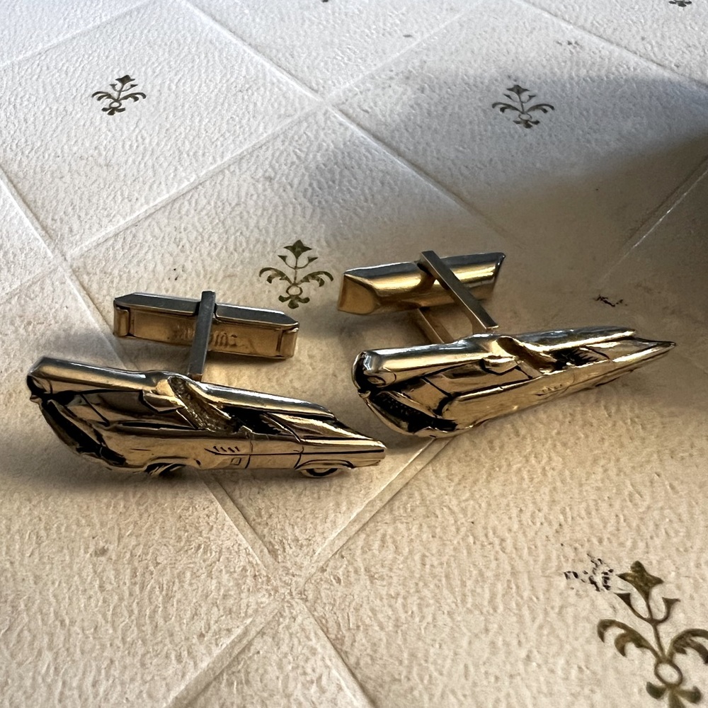 Vintage Swank 1950 T-Bird Cufflinks